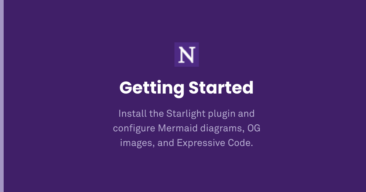 Getting Started | Northwestern Starlight Theme